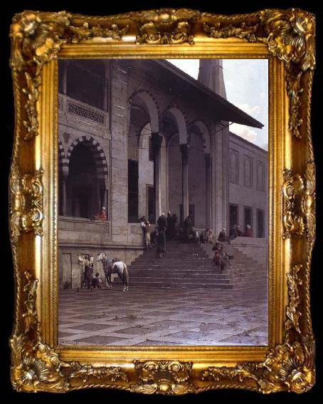 framed  Alberto Pasini The Door of the Yeni-Djami Mosque in Constantinople, ta009-2
